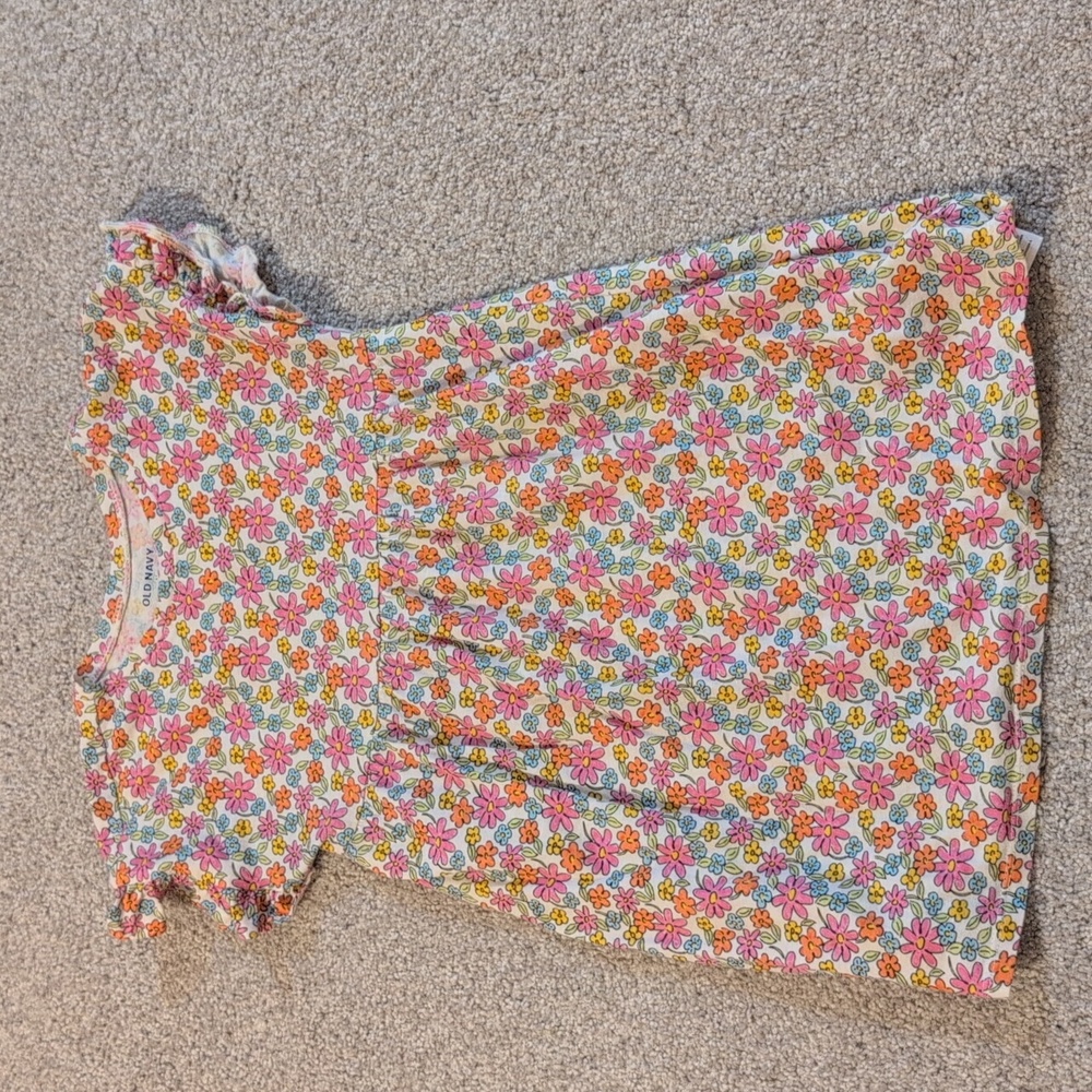 Old Navy Kids Floral Dress - Pink and Yellow